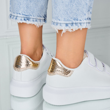 Adidasi Dama Ingrid Alb/Auriu- Need 4 Shoes