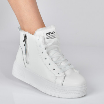 Ghete Dama Imblanite Timmy Albe- Need 4 Shoes