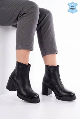 Ghete Dama Piele Naturala Alison Negre