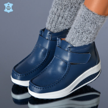 Ghete dama Piele Naturala Zena Navy- Need 4 Shoes