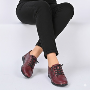 Pantofi Casual Dama Alvina 2 Bordo
