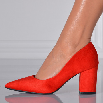 Pantofi Cu Toc Dama Drucila Rosii- Need 4 Shoes