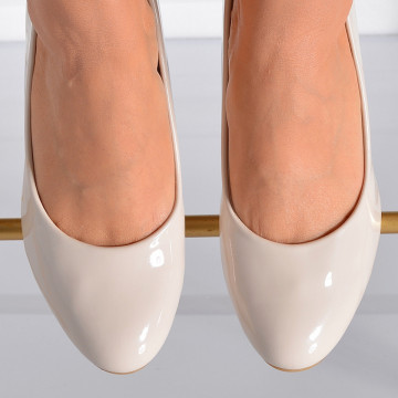 Pantofi Cu Toc Dama Fiona Bej- Need 4 Shoes