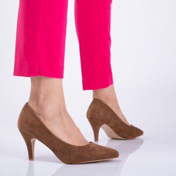 Pantofi Cu Toc Dama Liam Camel- Need 4 Shoes