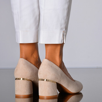 Pantofi Cu Toc Dama Luiza 2 Bej- Need 4 Shoes