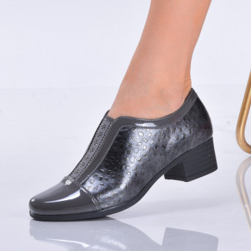 Pantofi Cu Toc Dama Orion Gri - Need 4 Shoes
