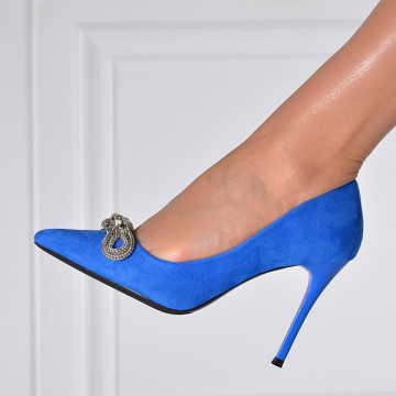 Pantofi Cu Toc Dama Sinderela 2 Albastri- Need 4 Shoes