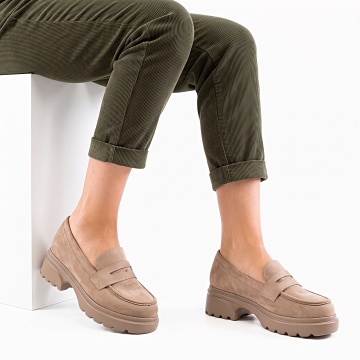 Pantofi Dama Casual Minerva Beige