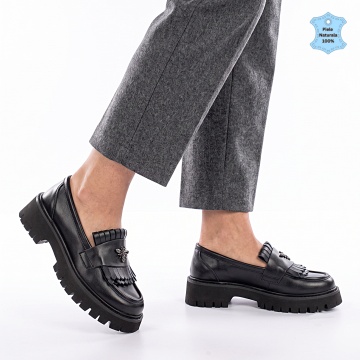 Pantofi Dama Piele Naturala Elyf Negri