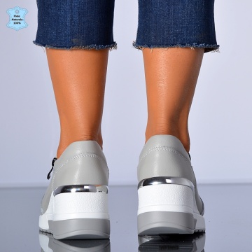 Pantofi Dama Piele Naturala Zamora Gri- Need 4 Shoes