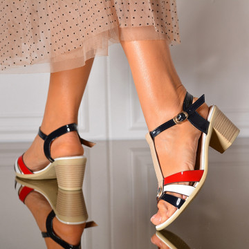 Sandale Dama Cu Toc Roka 3 Navy- Need 4 Shoes