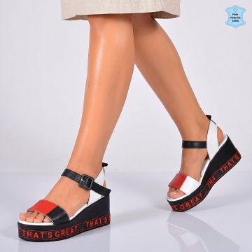 Sandale Dama Piele Naturala Mirabell Negre