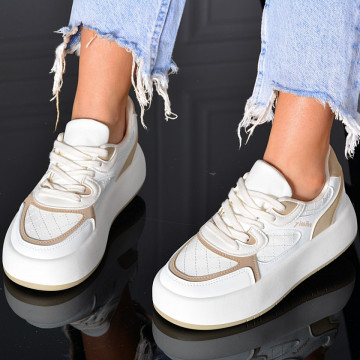Adidasi Dama Narsia Alb/Kaki- Need 4 Shoes