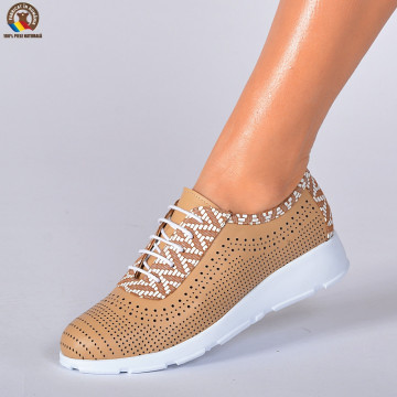 Adidasi Dama Piele Naturala Diana Camel- Need 4 Shoes