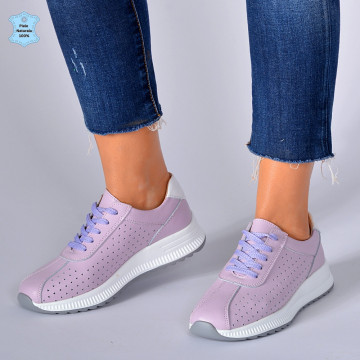 Adidasi Dama Piele Naturala Pamy Lila- Need 4 Shoes