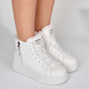 Ghete Dama Imblanite Timmy Albe- Need 4 Shoes