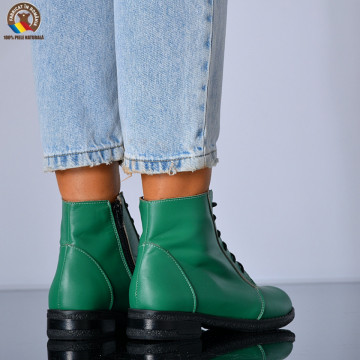 Ghete Dama Piele Naturala Aura Verzi- Need 4 Shoes