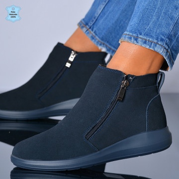 Ghete Dama Piele Naturala Gratyela 2 Navy- Need 4 Shoes