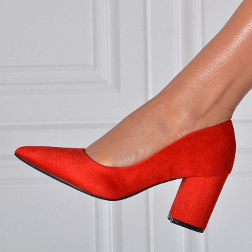 Pantofi Cu Toc Dama Drucila Rosii- Need 4 Shoes