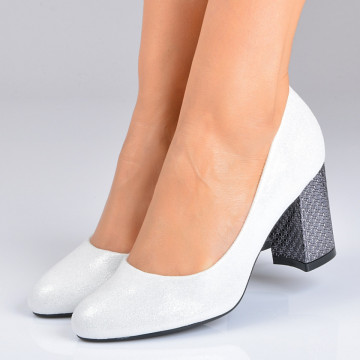 Pantofi Cu Toc Dama Etell Argintii- Need 4 Shoes