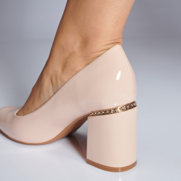 Pantofi Cu Toc Dama Ligia Bej- Need 4 Shoes