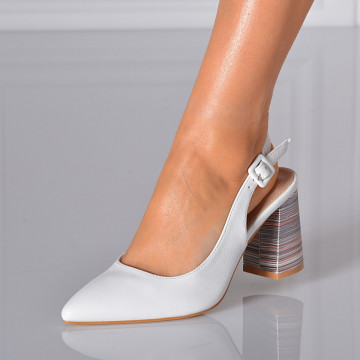 Pantofi Cu Toc Dama Lorin Albi- Need 4 Shoes