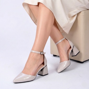 Pantofi Cu Toc Dama Selena Gri