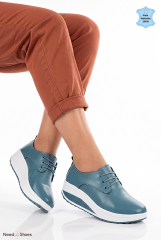 Pantofi Dama Piele Naturala Adelina Blue