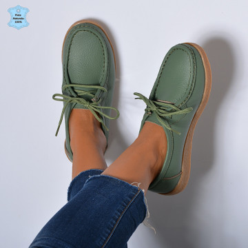 Pantofi Dama Piele Naturala Zora 3 Verzi- Need 4 Shoes