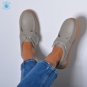 Pantofi Dama Piele Naturala Zora 4 Gri - Need 4 Shoes