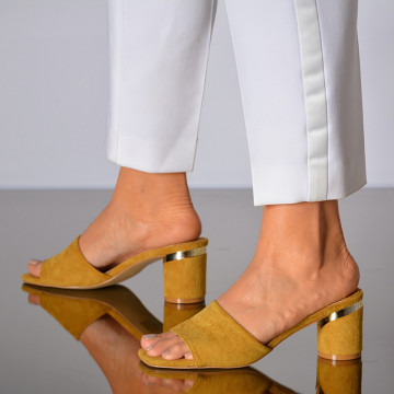Papuci Cu Toc Penelopa Mustar- Need 4 Shoes