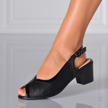 Sandale Dama Cu Toc Arina Negre - Need 4 Shoes