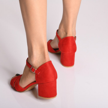 Sandale Dama Cu Toc Beatrice Rosii- Need 4 Shoes