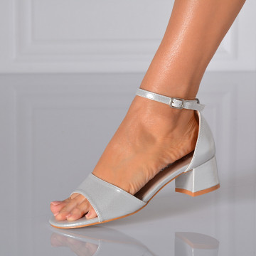Sandale Dama Cu Toc Carol Argintii- Need 4 Shoes
