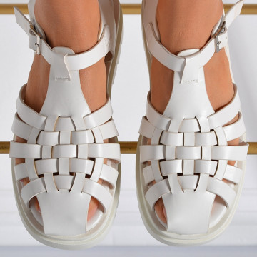 Sandale Dama Zaira Albe- Need 4 Shoes