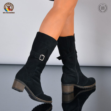Cizme Dama Piele Naturala Issac 3 Negre