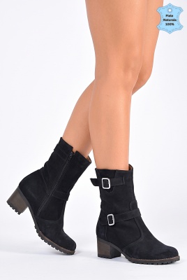 Cizme Dama Piele Naturala Naty 3 Negre
