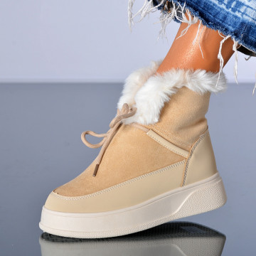 Ghete Dama Imblanite Siara Bej- Need 4 Shoes