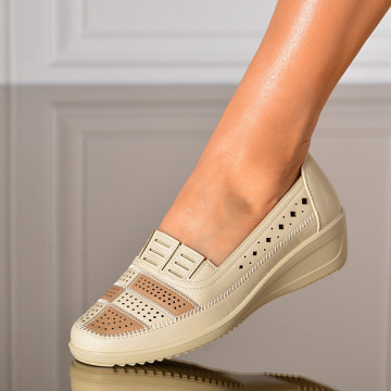 Pantofi Cu Platforma Tunis Bej- Need 4 Shoes