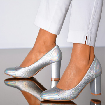 Pantofi Cu Toc Dama Blanca Argintii- Need 4 Shoes
