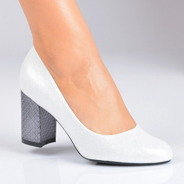 Pantofi Cu Toc Dama Etell Argintii- Need 4 Shoes