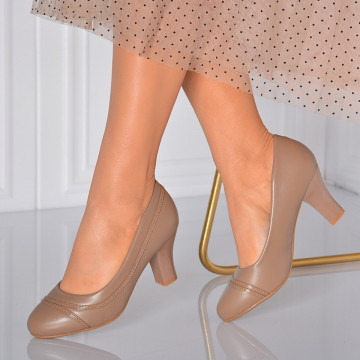 Pantofi Cu Toc Dama Gina Kaki- Need 4 Shoes