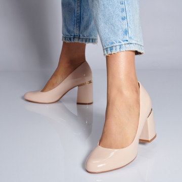 Pantofi Cu Toc Dama Ligia Bej- Need 4 Shoes