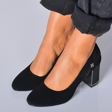 Pantofi Cu Toc Dama Malika Negri- Need 4 Shoes