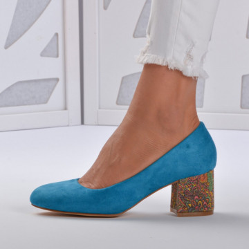Pantofi Cu Toc Dama Pippa Albastri- Need 4 Shoes