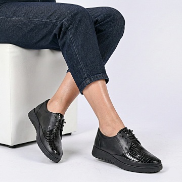 Pantofi Dama Piele Naturala Antalya Nergri