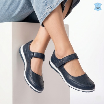 Pantofi Dama Piele Naturala Meca Navy