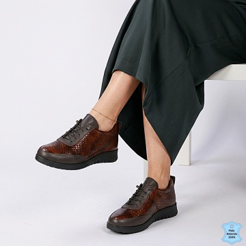 Pantofi Dama Piele Naturala Velocita Maro