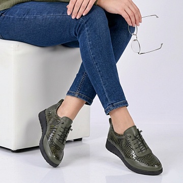 Pantofi Dama Piele Naturala Velocita Verzi