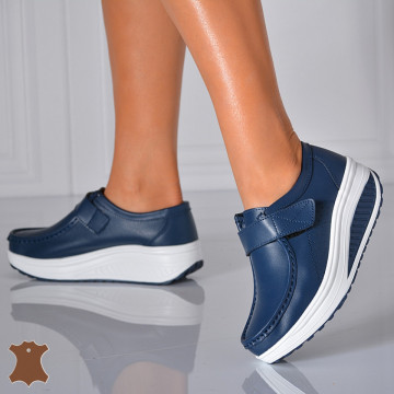 Pantofi Dama Piele Naturala Zena 6 Navy- Need 4 Shoes